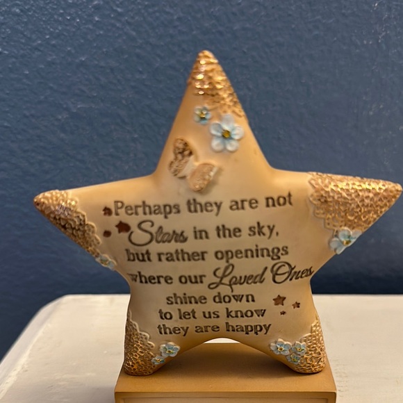 Decorative Star Plaque with Inspirational Quote - Picture 1 of 4